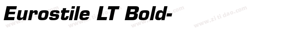 Eurostile LT Bold字体转换